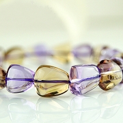 招贵人助财运 天然顶级紫黄晶不定型时尚手链5944 小巧款