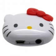 卡通音乐播放器 4G内存 超长时间播放 Hello Kitty 凯蒂猫MP3音乐播放器 HYM-520  赠原装挂耳式耳机