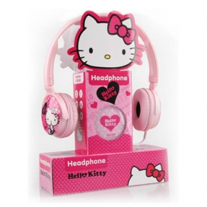 时尚可爱  护耳式耳机  专业音质  Hello Kitty 凯蒂猫粉色头戴耳机HKP-HP01