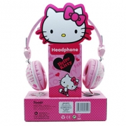 时尚个性耳机 柔软舒适 专业音质 Hello Kitty 凯蒂猫HKP-HP02头戴护耳式耳机